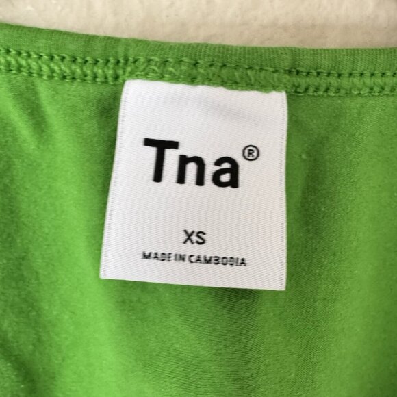 Tna Ruched Dress Like Green Aritzia Size XS Spring Summer - Picture 6 of 9